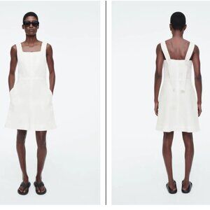 NEW COS SQUARE-NECK MINI PINAFORE DRESS --- SIZE 6